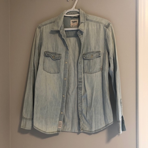 TNA | Tops | Aritzia Tna Denim Shirt 